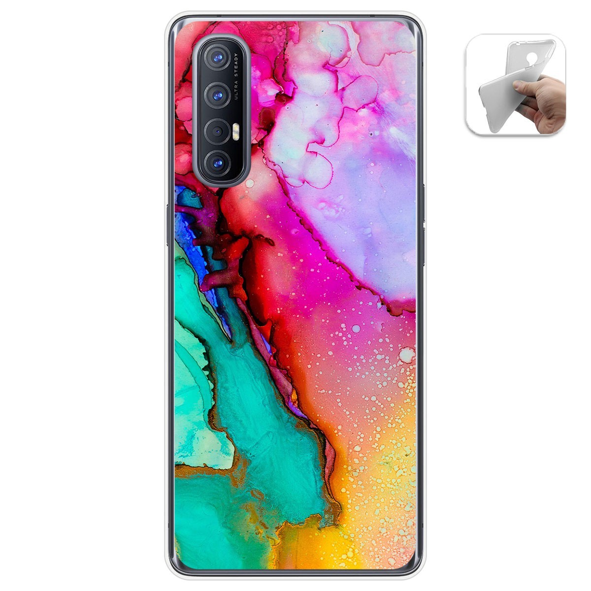 Funda Gel Tpu para Oppo Find X2 Neo diseño Mármol 15 Dibujos