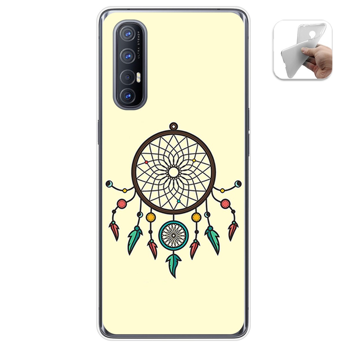 Funda Gel Tpu para Oppo Find X2 Neo diseño Atrapasueños Dibujos
