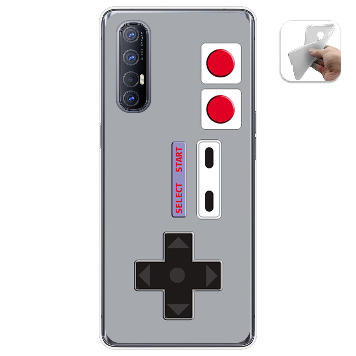 Funda Gel Tpu para Oppo Find X2 Neo diseño Consola Dibujos