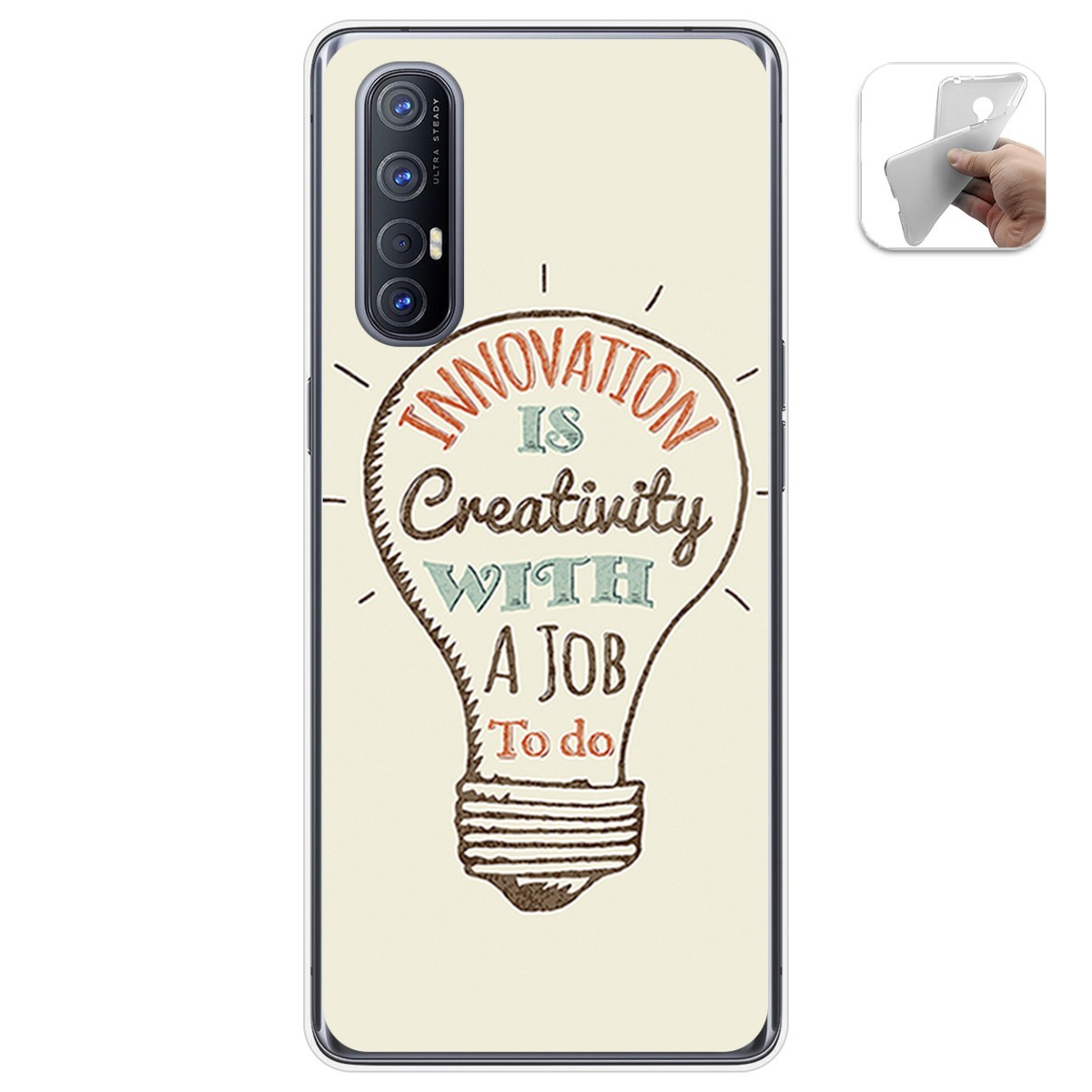 Funda Gel Tpu para Oppo Find X2 Neo diseño Creativity Dibujos