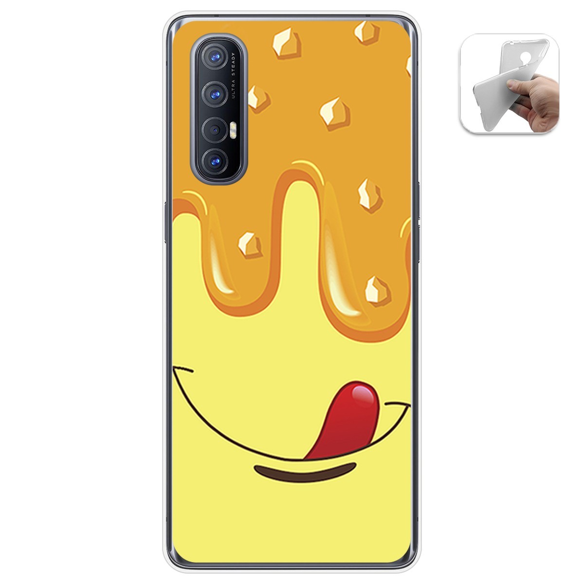 Funda Gel Tpu para Oppo Find X2 Neo diseño Helado Vainilla Dibujos