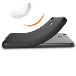 Funda Gel Tpu Tipo Carbon Negra para Xiaomi Redmi 4X