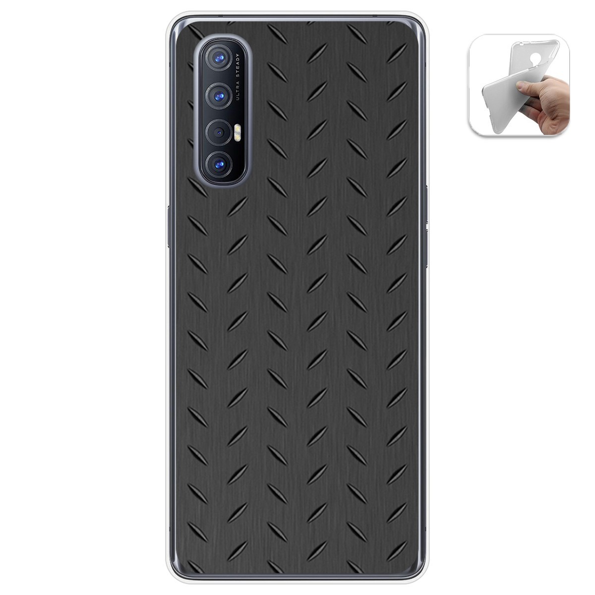 Funda Gel Tpu para Oppo Find X2 Neo diseño Metal Dibujos