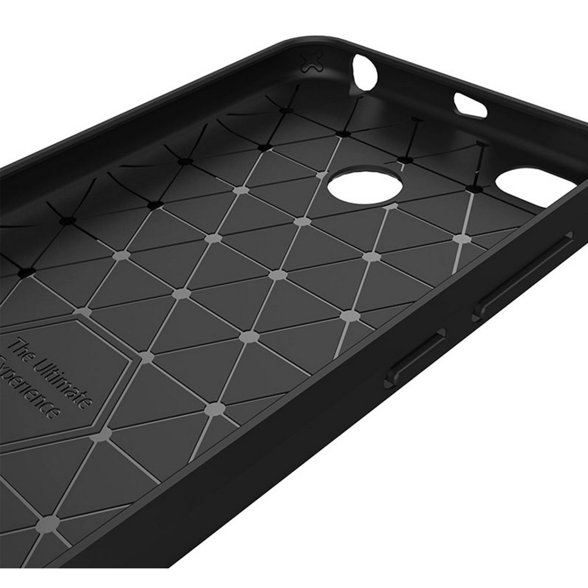 Funda Gel Tpu Tipo Carbon Negra para Xiaomi Redmi 4X