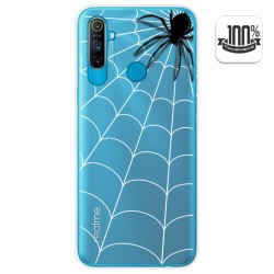 Funda Gel Transparente para Realme C3 diseño Araña Dibujos