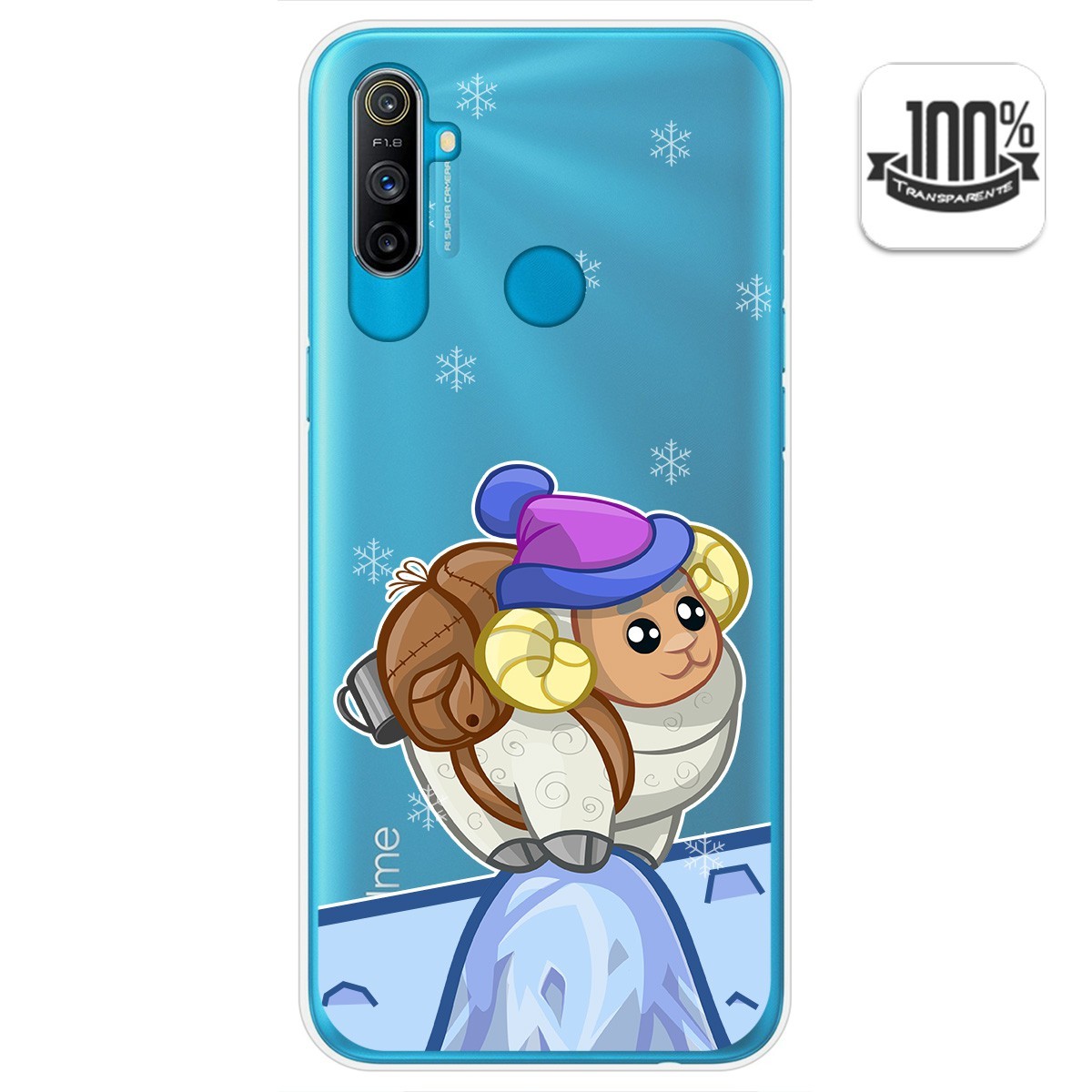 Funda Gel Transparente para Realme C3 diseño Cabra Dibujos