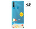 Funda Gel Transparente para Realme C3 diseño Playa Dibujos