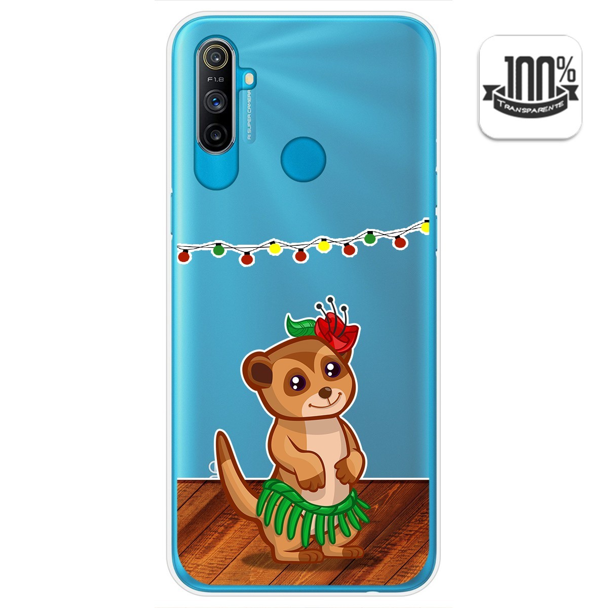 Funda Gel Transparente para Realme C3 diseño Suricata Dibujos