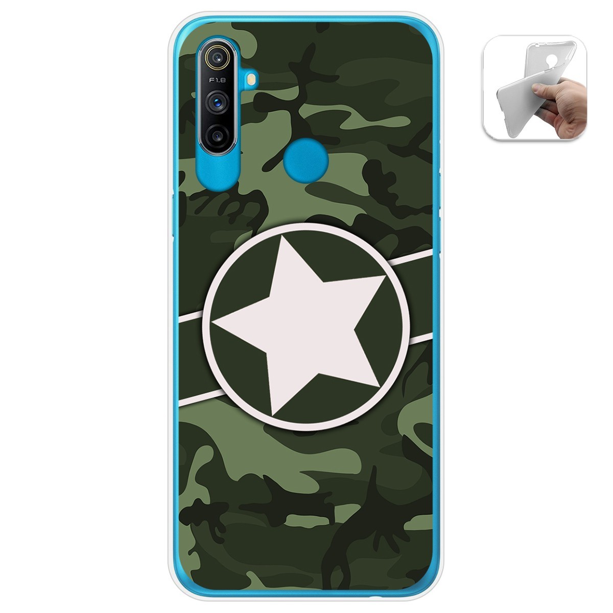 Funda Gel Tpu para Realme C3 diseño Camuflaje 01 Dibujos