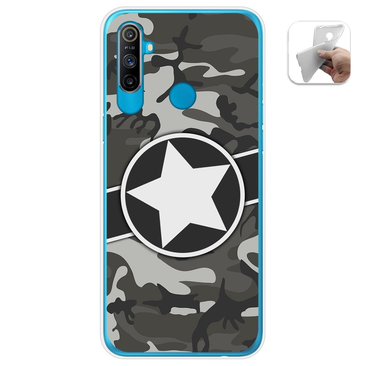 Funda Gel Tpu para Realme C3 diseño Camuflaje 02 Dibujos