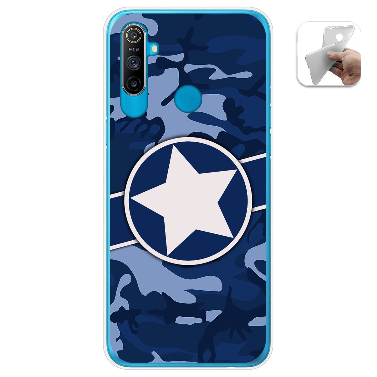 Funda Gel Tpu para Realme C3 diseño Camuflaje 03 Dibujos