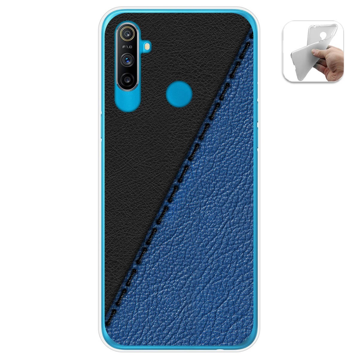 Funda Gel Tpu para Realme C3 diseño Cuero 02 Dibujos