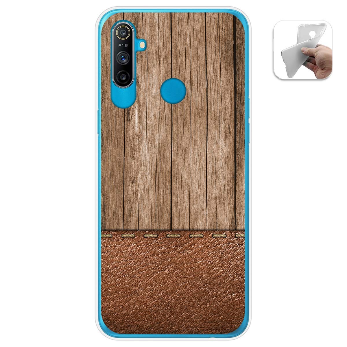 Funda Gel Tpu para Realme C3 diseño Madera 09 Dibujos