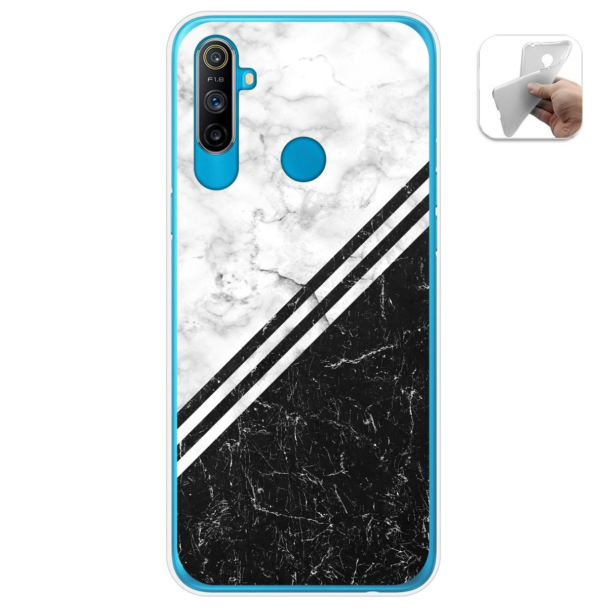 Funda Gel Tpu para Realme C3 diseño Mármol 01 Dibujos