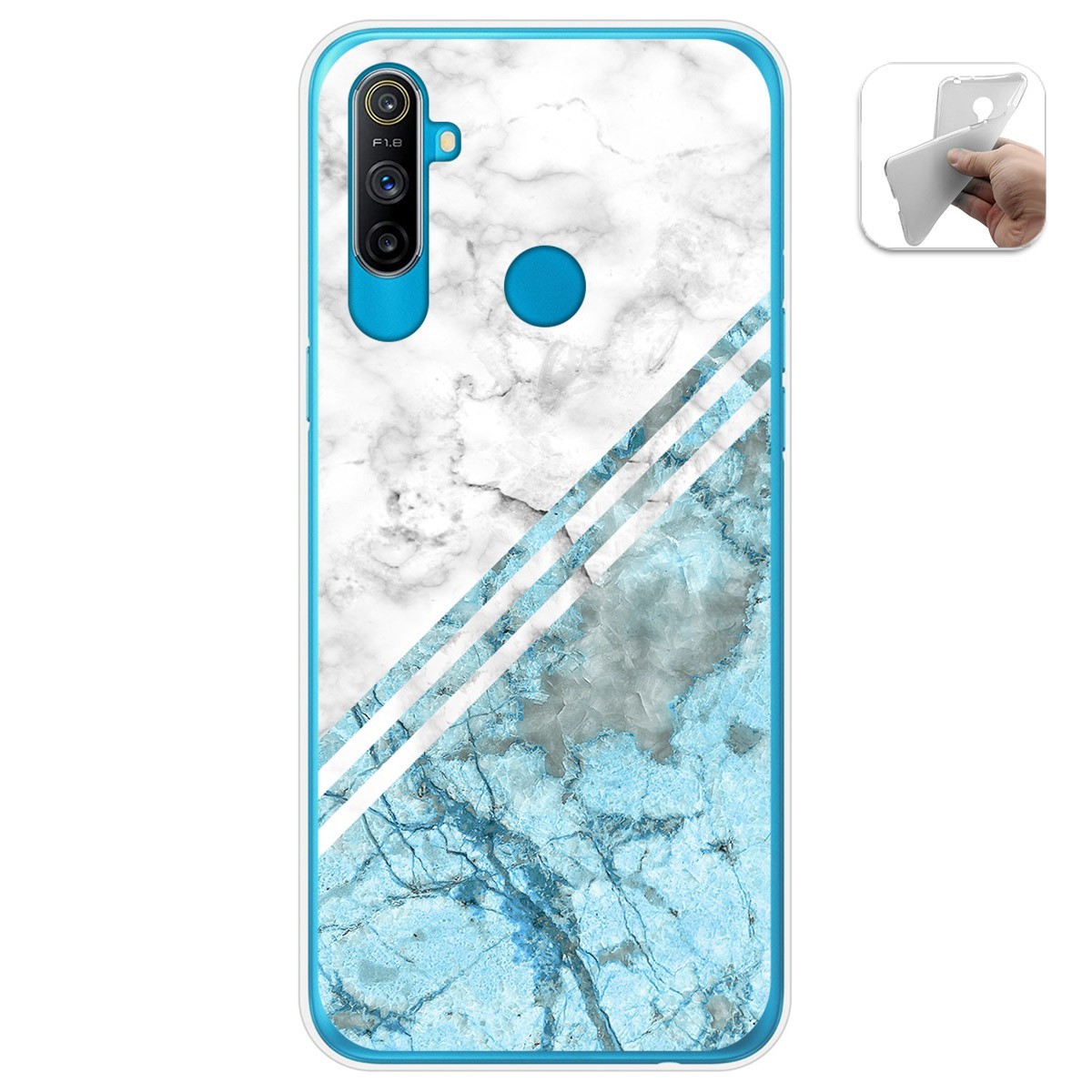 Funda Gel Tpu para Realme C3 diseño Mármol 02 Dibujos