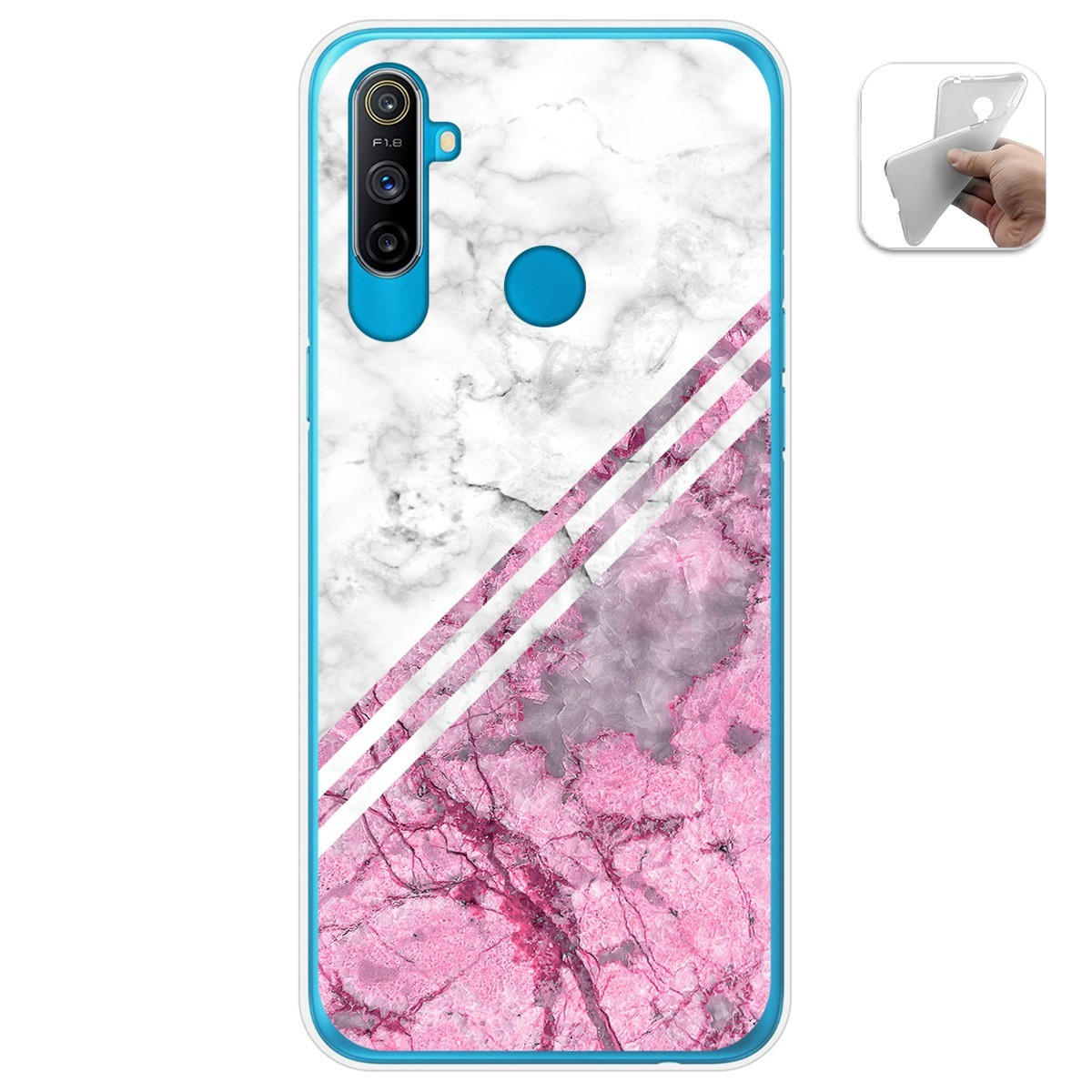 Funda Gel Tpu para Realme C3 diseño Mármol 03 Dibujos