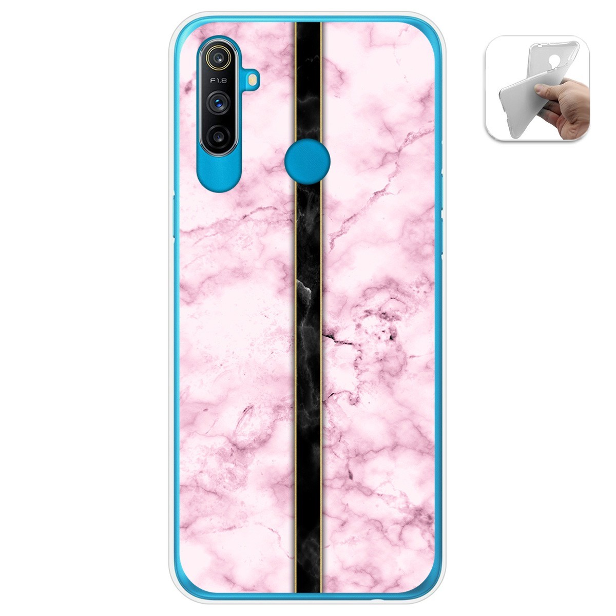 Funda Gel Tpu para Realme C3 diseño Mármol 04 Dibujos