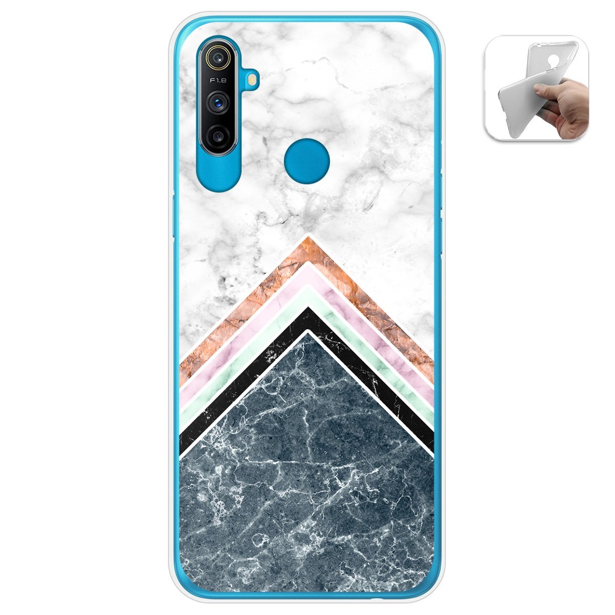 Funda Gel Tpu para Realme C3 diseño Mármol 05 Dibujos