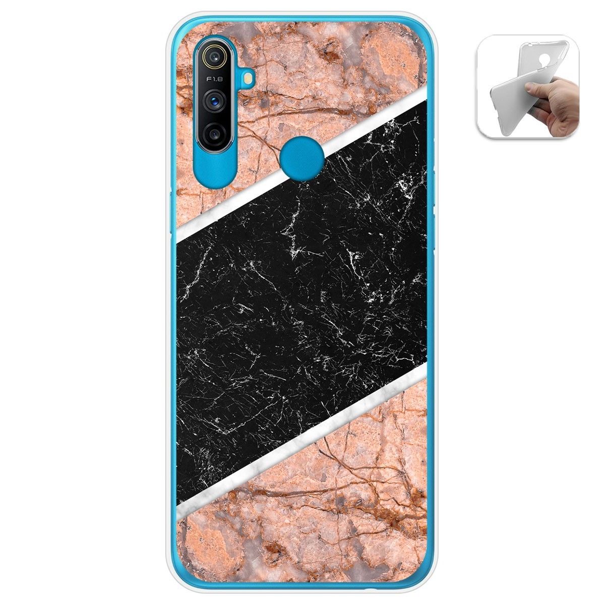 Funda Gel Tpu para Realme C3 diseño Mármol 07 Dibujos
