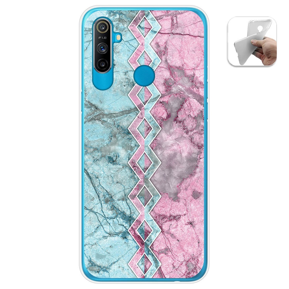 Funda Gel Tpu para Realme C3 diseño Mármol 08 Dibujos