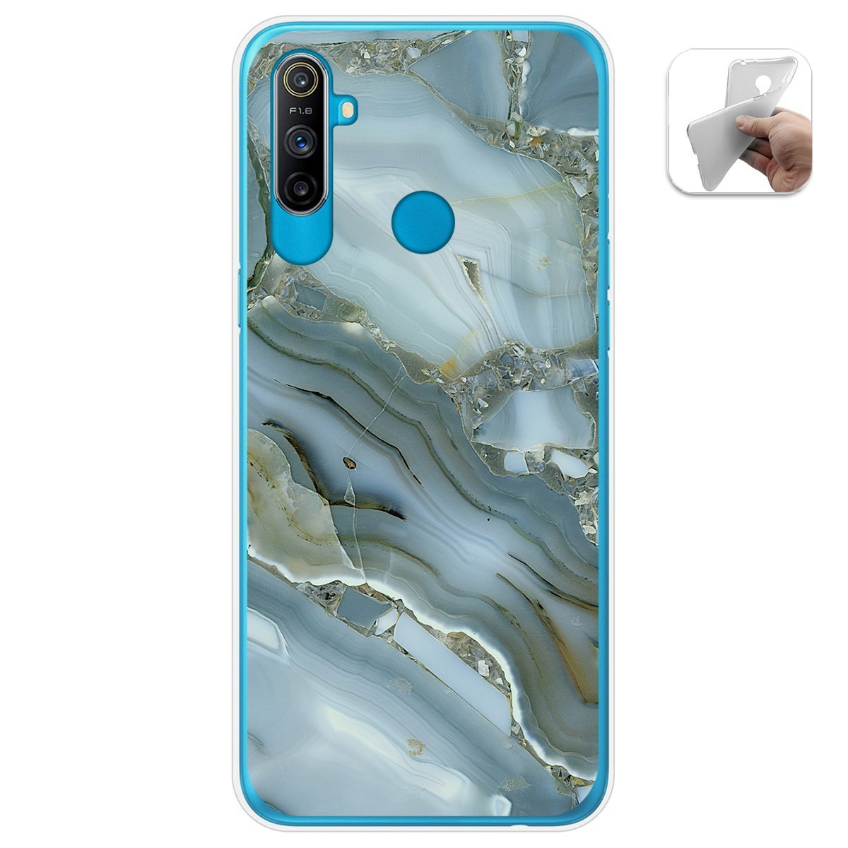 Funda Gel Tpu para Realme C3 diseño Mármol 09 Dibujos