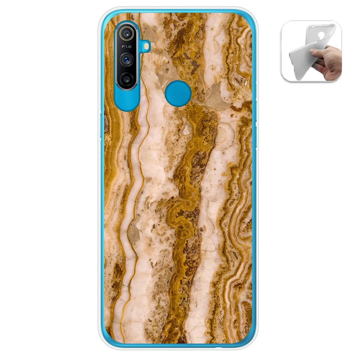 Funda Gel Tpu para Realme C3 diseño Mármol 10 Dibujos