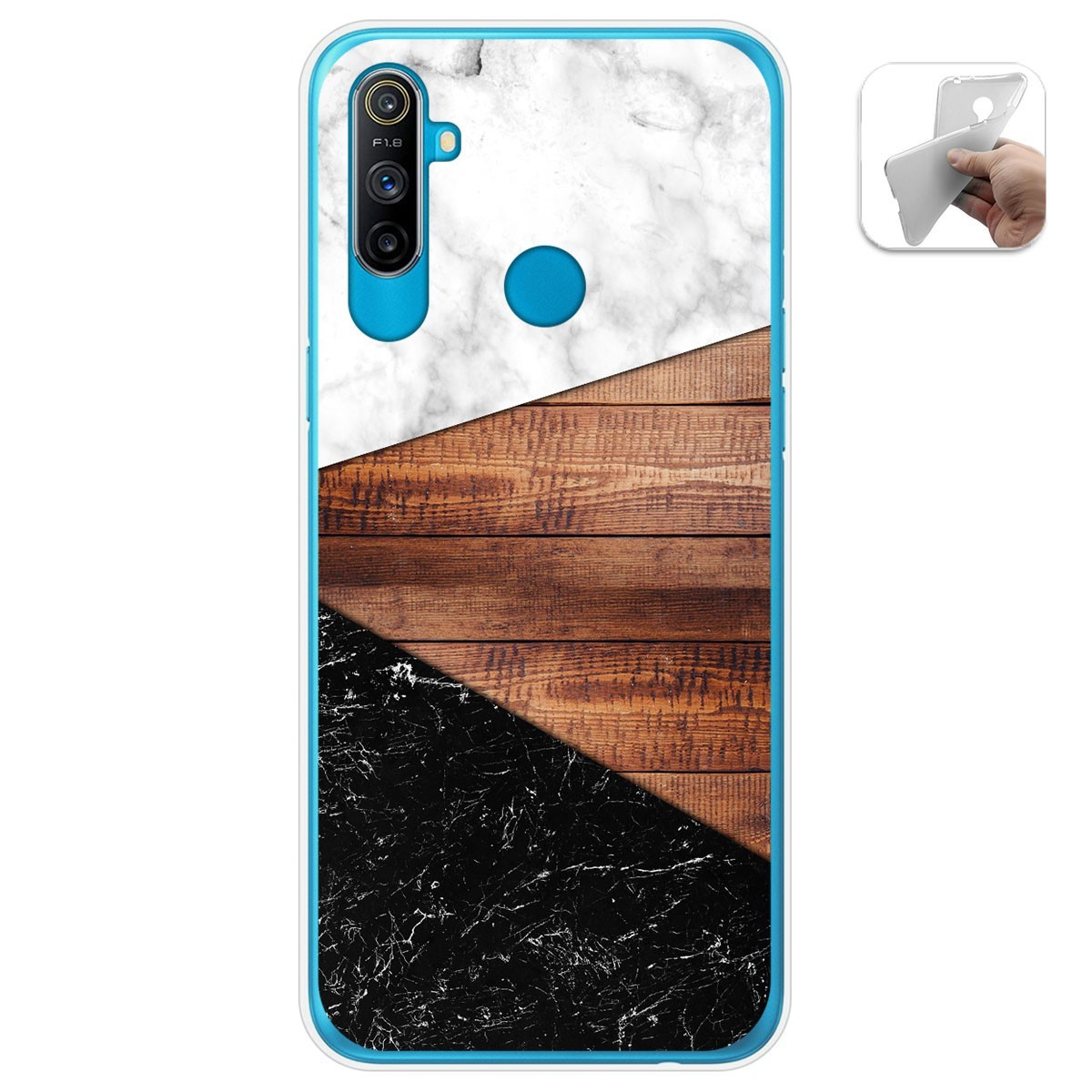 Funda Gel Tpu para Realme C3 diseño Mármol 11 Dibujos