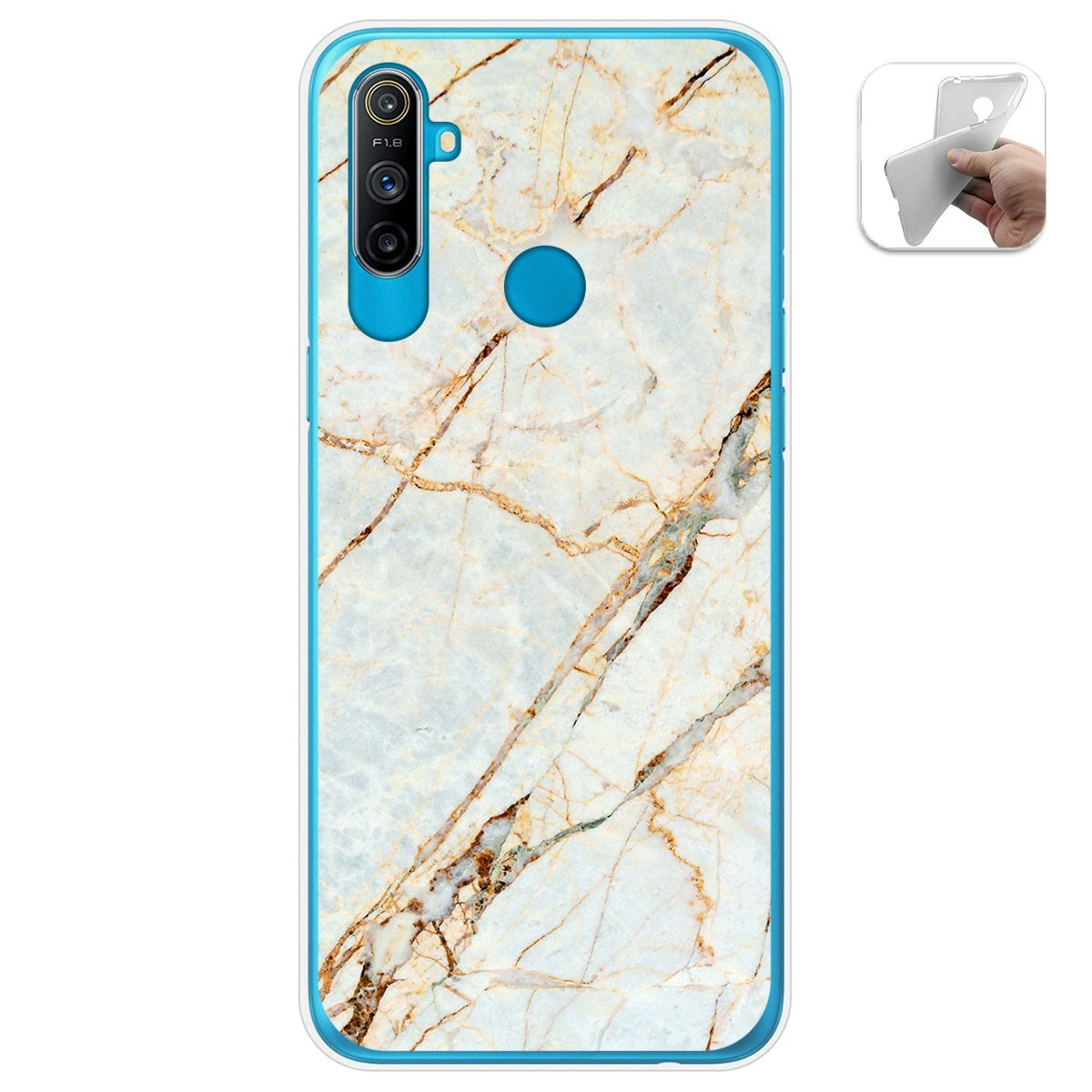 Funda Gel Tpu para Realme C3 diseño Mármol 13 Dibujos