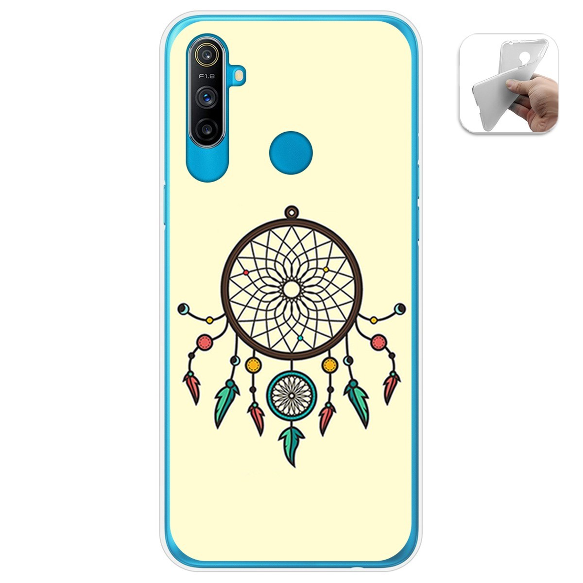 Funda Gel Tpu para Realme C3 diseño Atrapasueños Dibujos