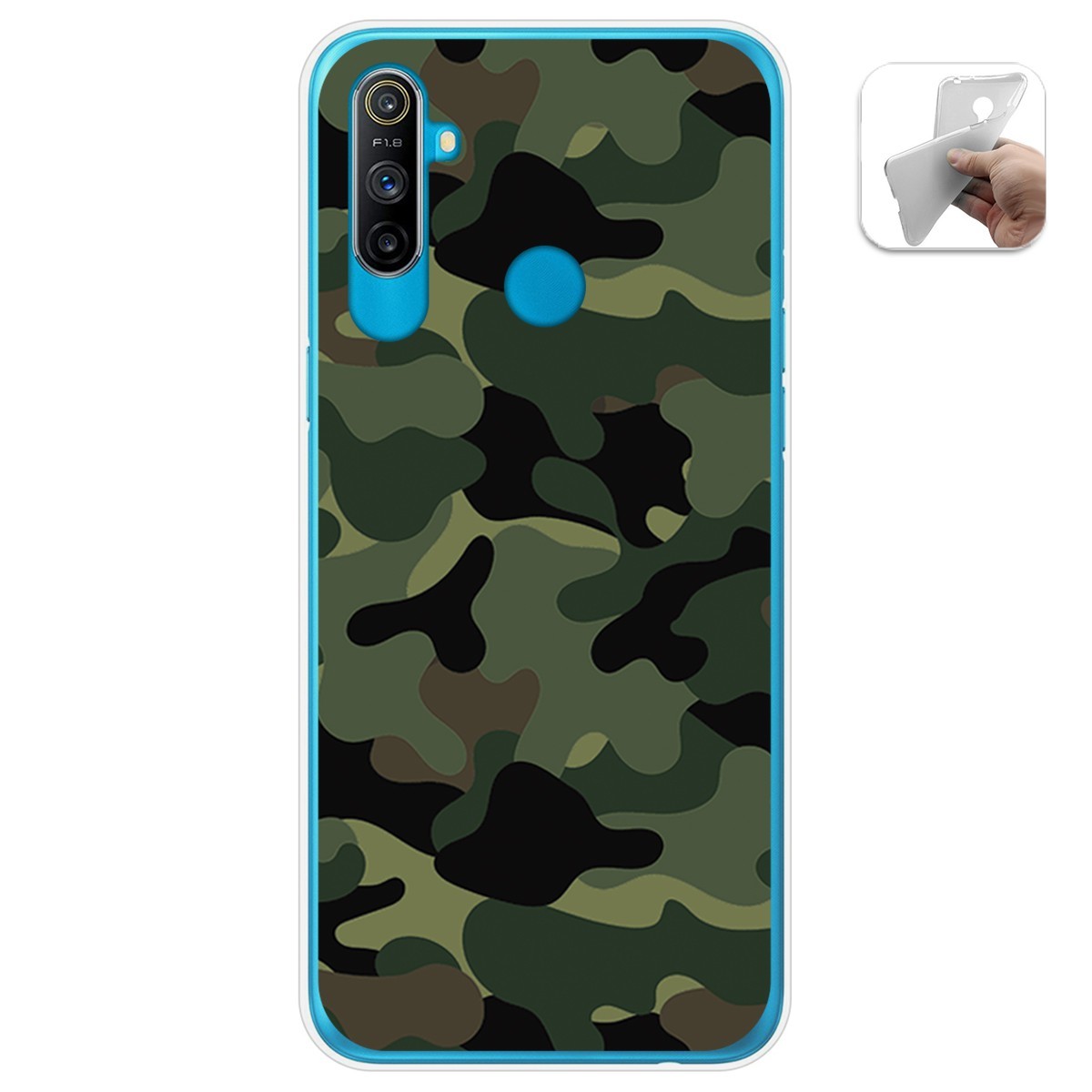 Funda Gel Tpu para Realme C3 diseño Camuflaje Dibujos