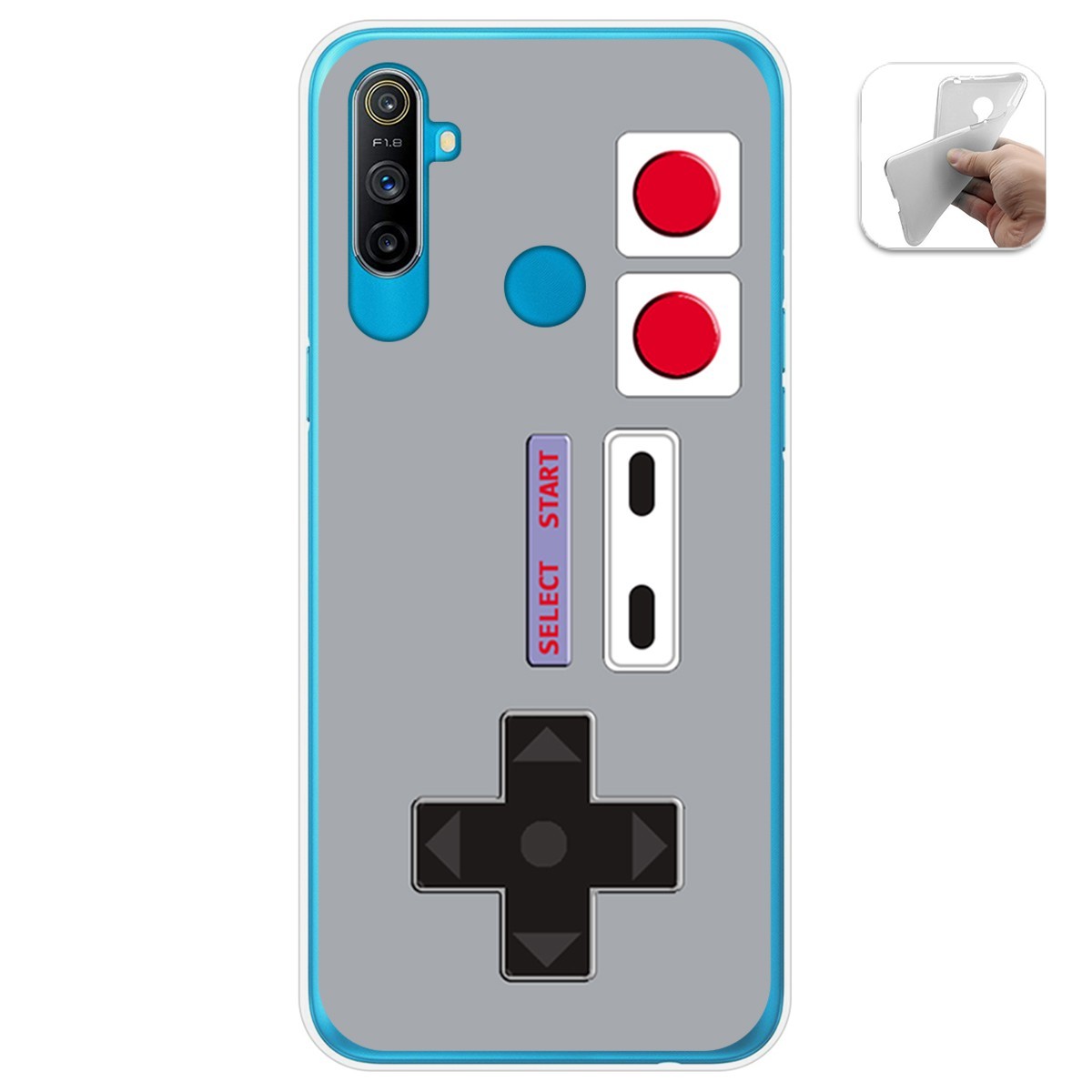 Funda Gel Tpu para Realme C3 diseño Consola Dibujos