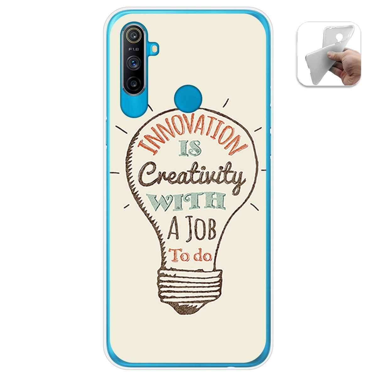 Funda Gel Tpu para Realme C3 diseño Creativity Dibujos