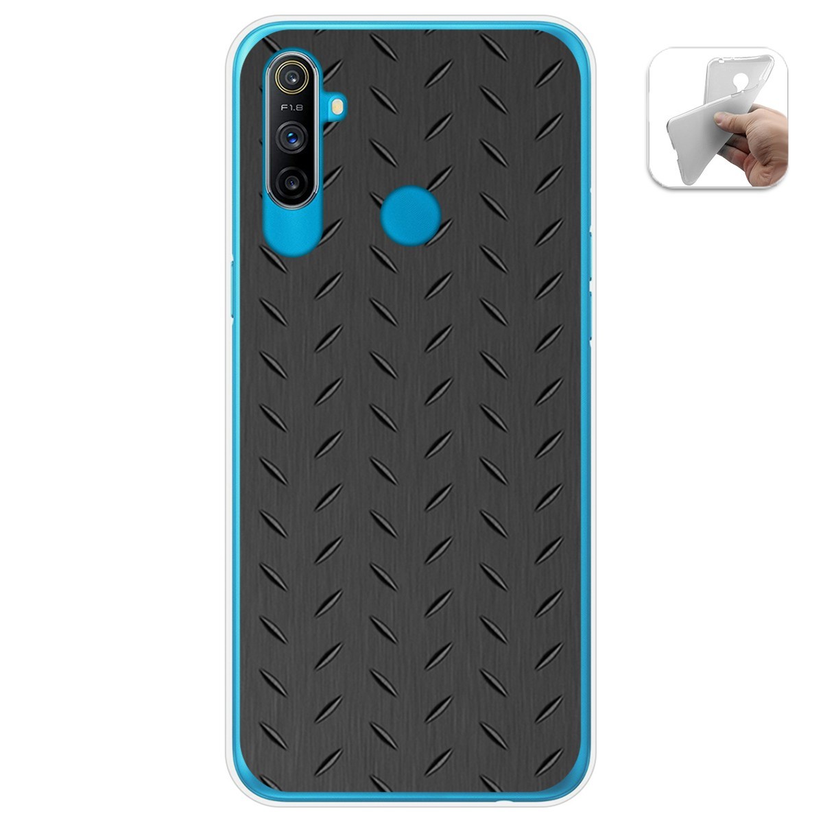 Funda Gel Tpu para Realme C3 diseño Metal Dibujos