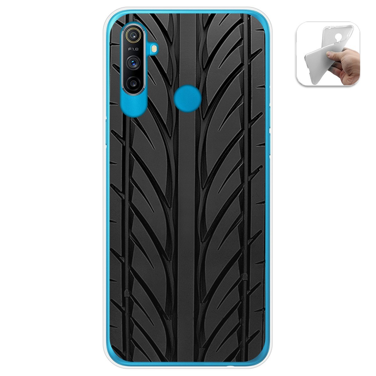 Funda Gel Tpu para Realme C3 diseño Neumatico Dibujos