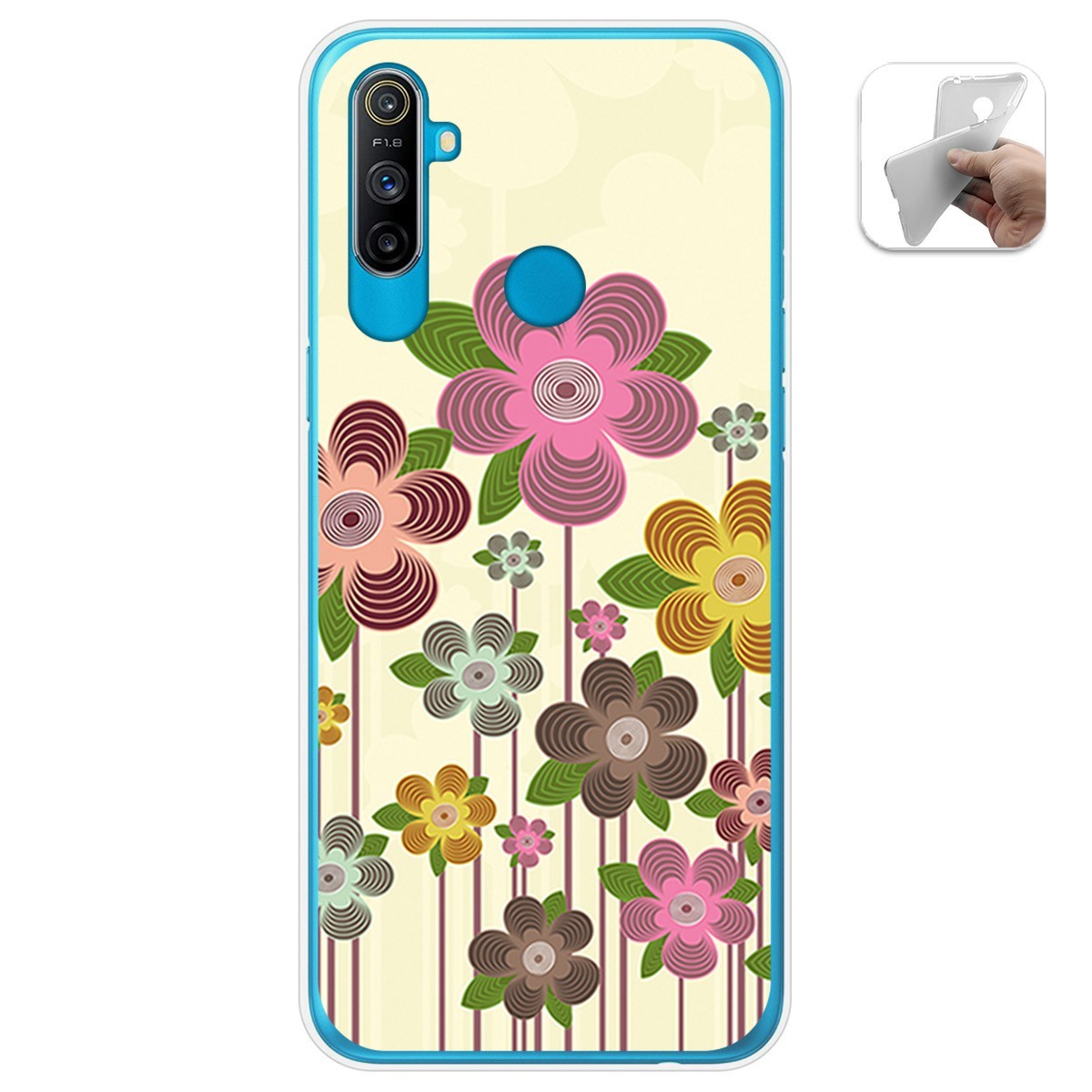 Funda Gel Tpu para Realme C3 diseño Primavera En Flor Dibujos