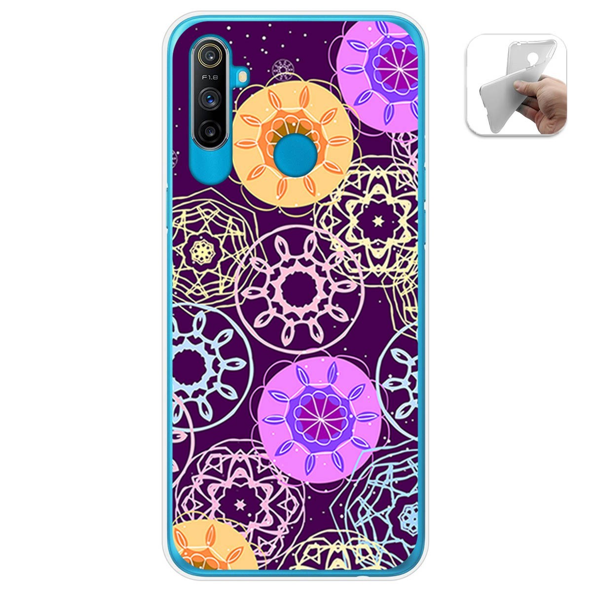 Funda Gel Tpu para Realme C3 diseño Radial Dibujos