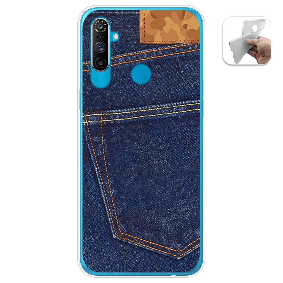 Funda Gel Tpu para Realme C3 diseño Vaquero Dibujos
