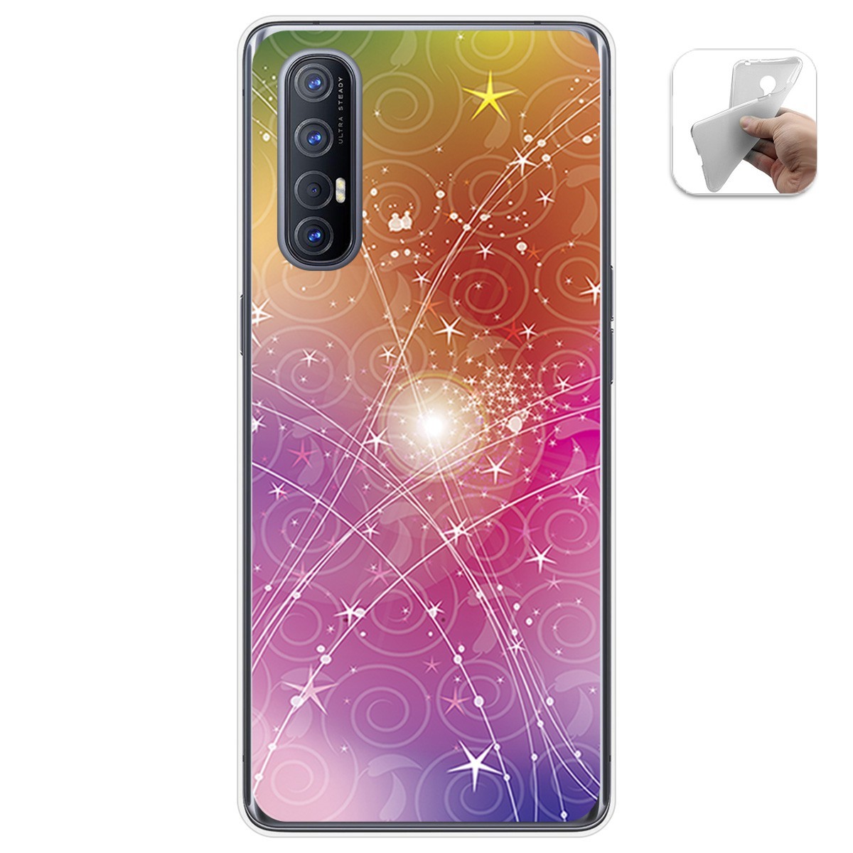 Funda Gel Tpu para Oppo Find X2 Neo diseño Abstracto Dibujos