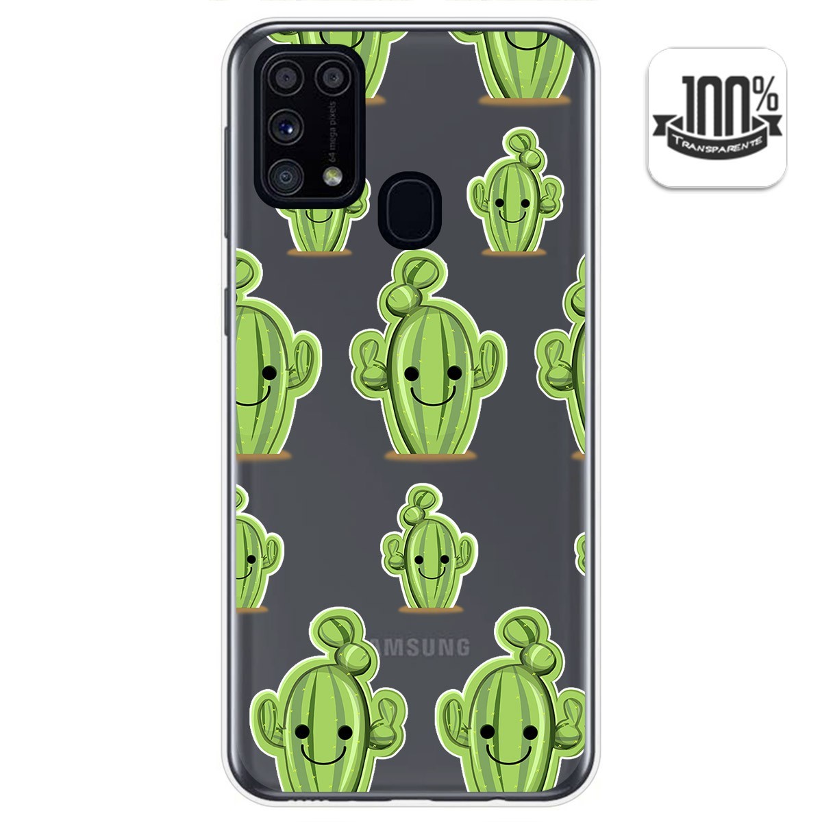 Funda Gel Transparente para Samsung Galaxy M31 diseño Cactus Dibujos