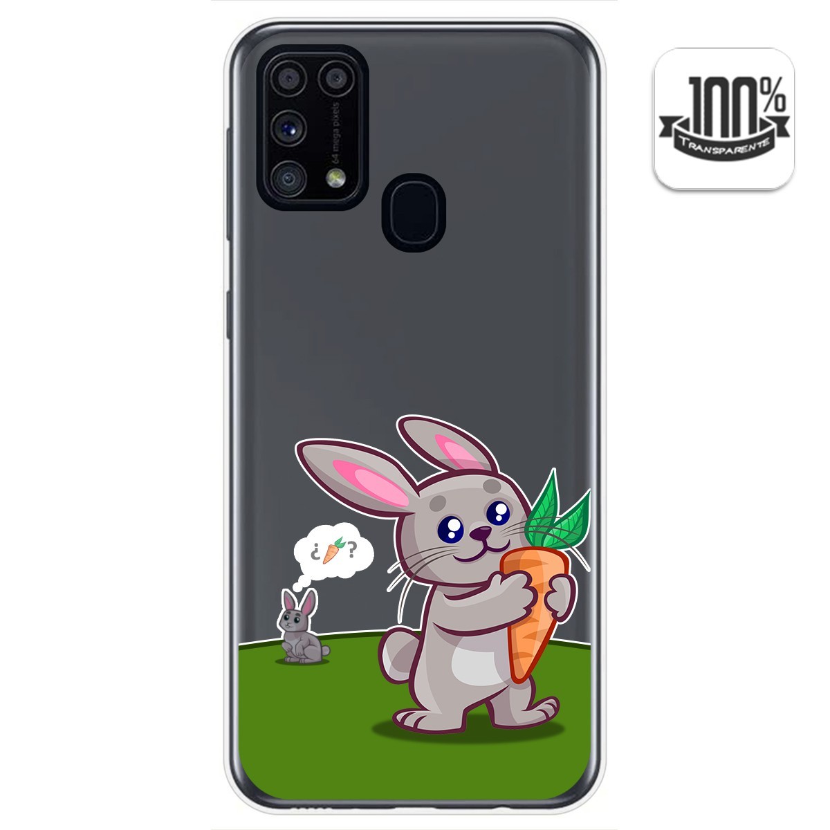 Funda Gel Transparente para Samsung Galaxy M31 diseño Conejo Dibujos