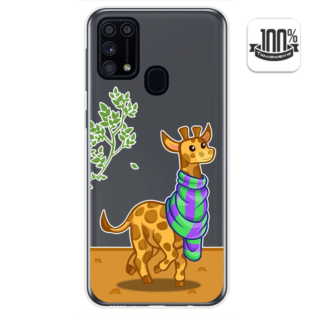 Funda Gel Transparente para Samsung Galaxy M31 diseño Jirafa Dibujos