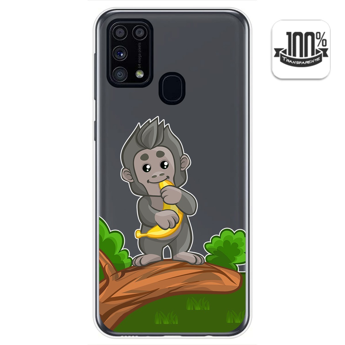 Funda Gel Transparente para Samsung Galaxy M31 diseño Mono Dibujos