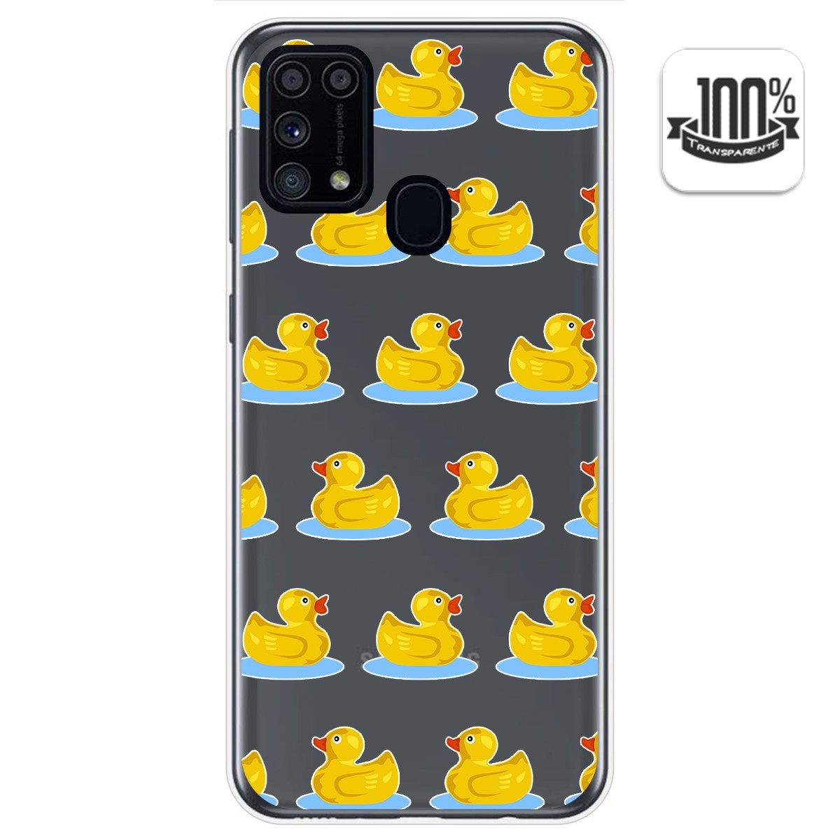 Funda Gel Transparente para Samsung Galaxy M31 diseño Pato Dibujos