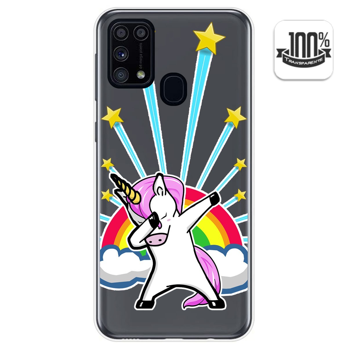 Funda Gel Transparente para Samsung Galaxy M31 diseño Unicornio Dibujos