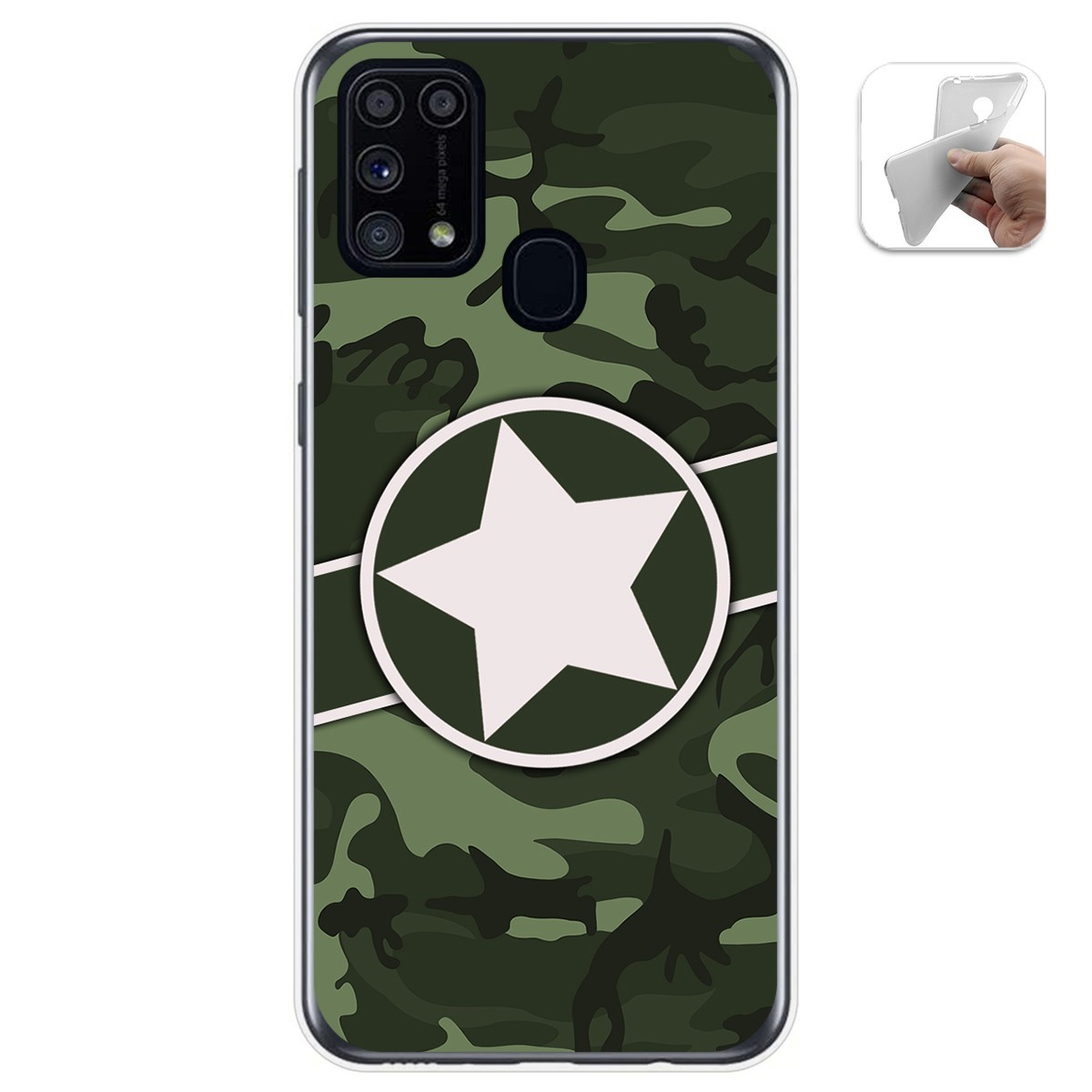 Funda Gel Tpu para Samsung Galaxy M31 diseño Camuflaje 01 Dibujos