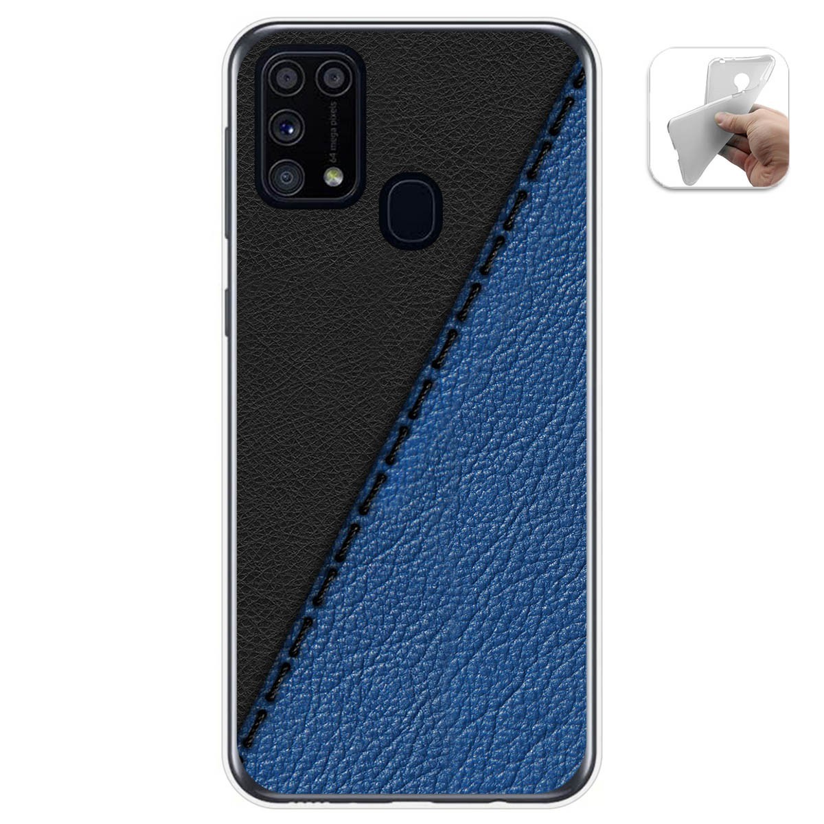Funda Gel Tpu para Samsung Galaxy M31 diseño Cuero 02 Dibujos