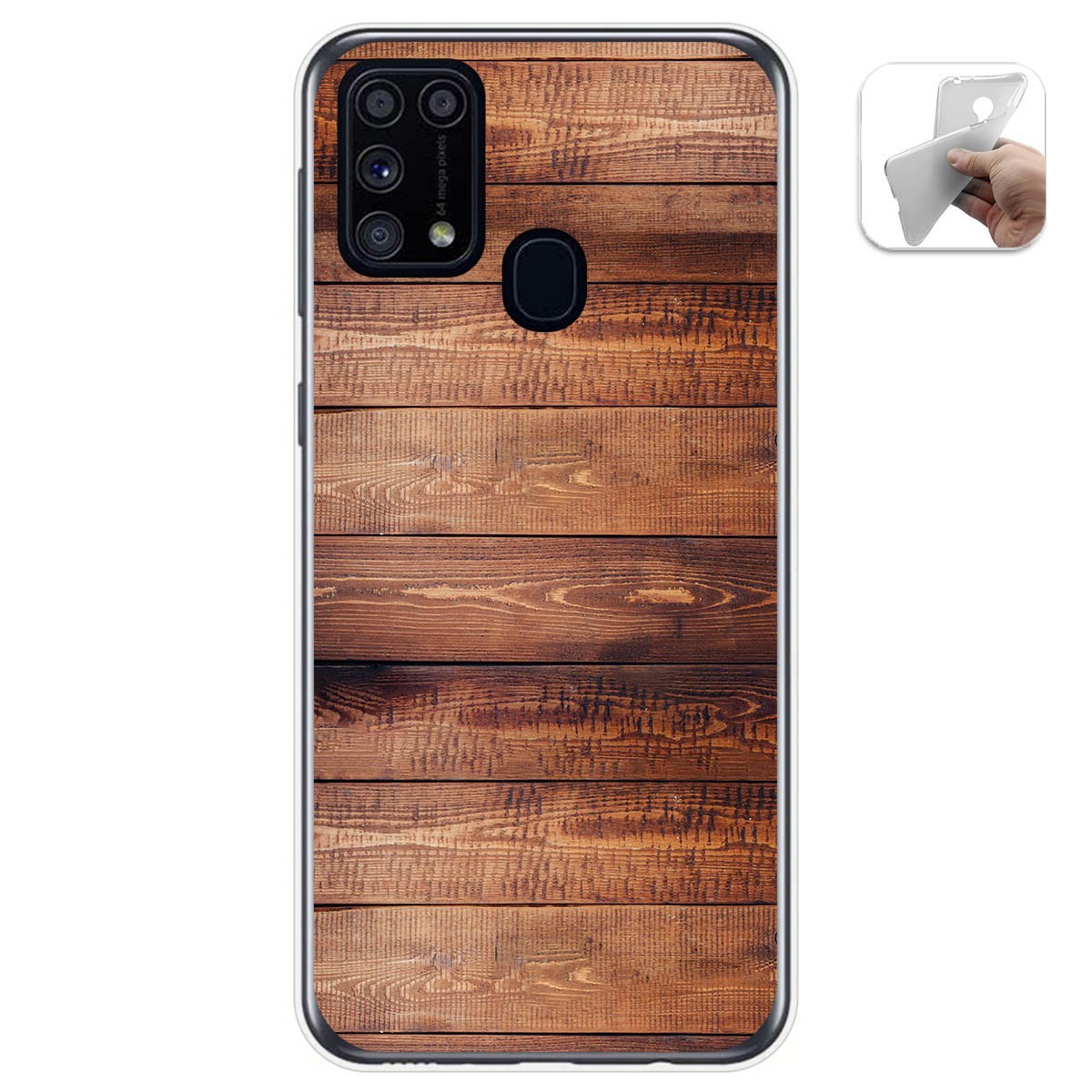 Funda Gel Tpu para Samsung Galaxy M31 diseño Madera 02 Dibujos