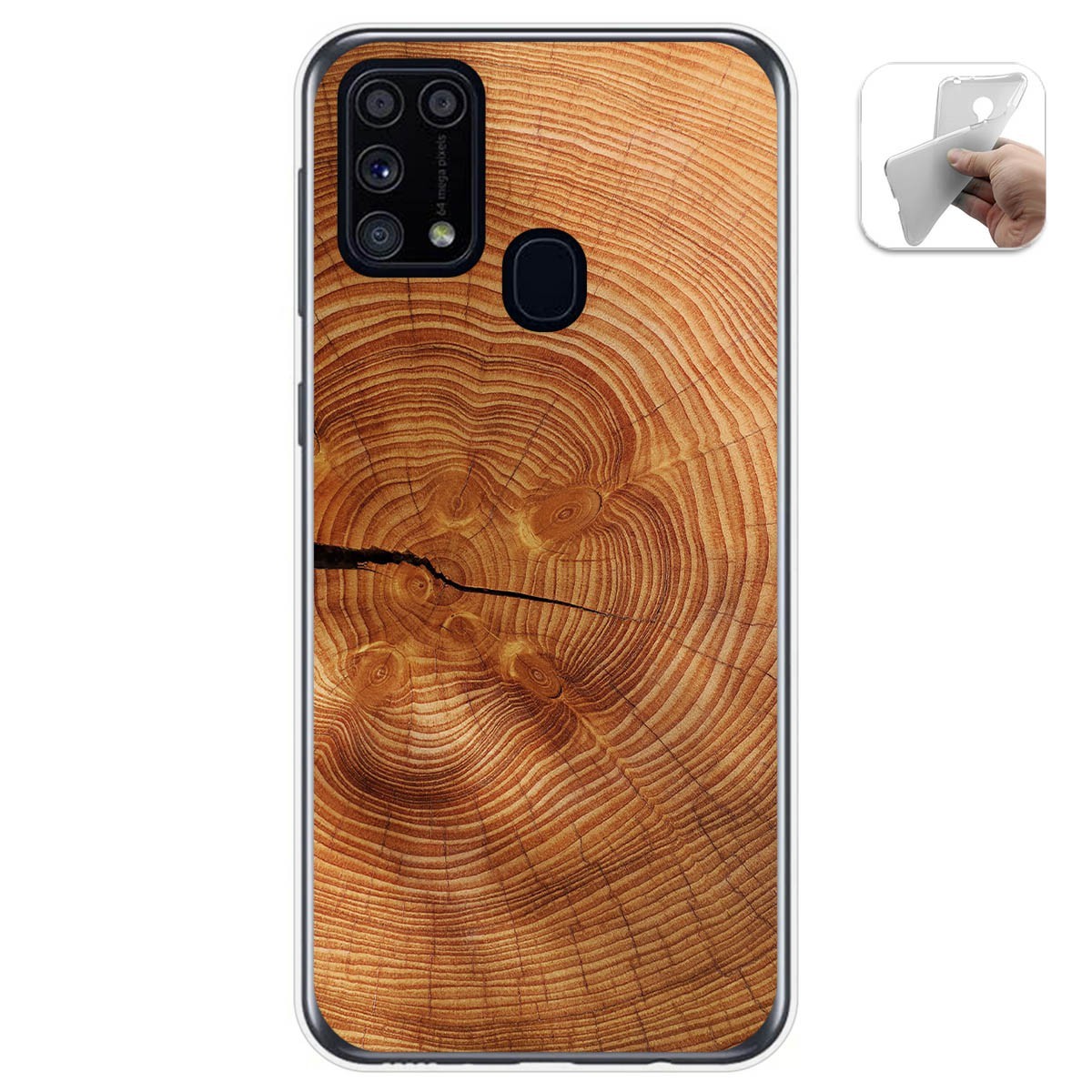 Funda Gel Tpu para Samsung Galaxy M31 diseño Madera 04 Dibujos