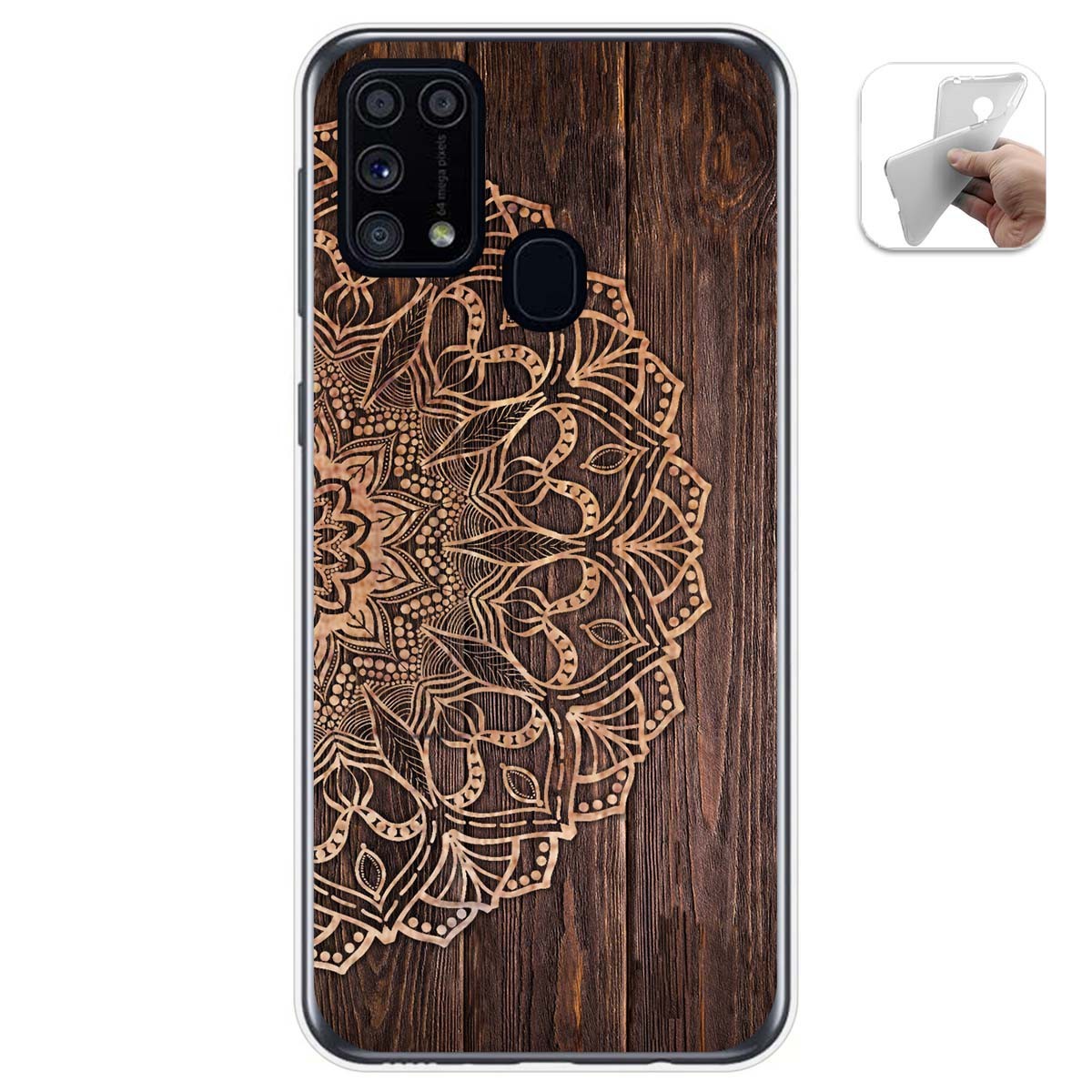 Funda Gel Tpu para Samsung Galaxy M31 diseño Madera 06 Dibujos