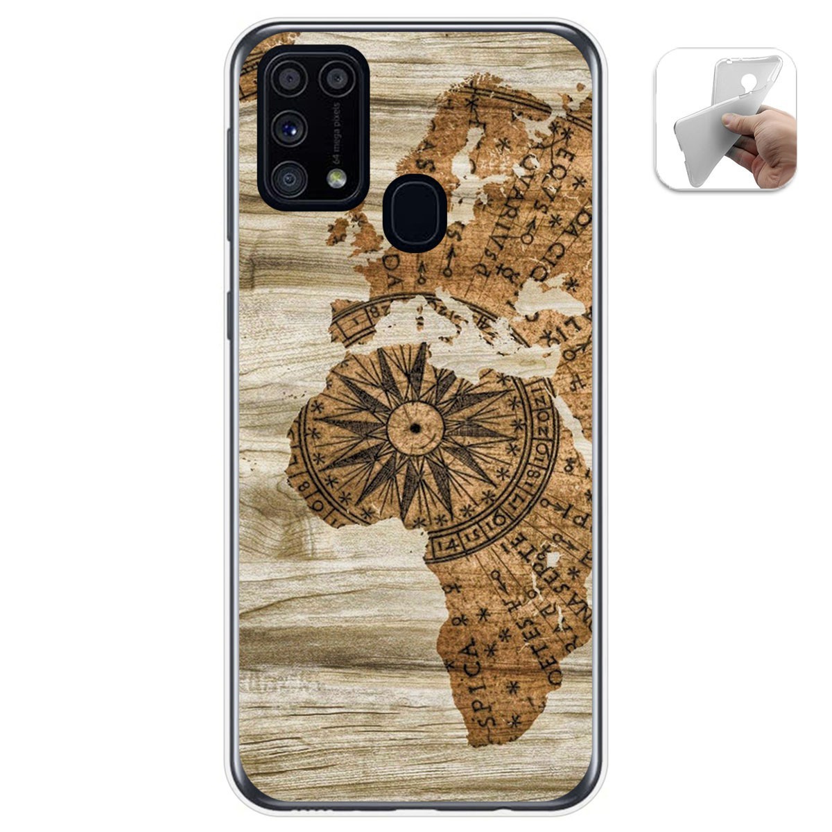 Funda Gel Tpu para Samsung Galaxy M31 diseño Madera 07 Dibujos